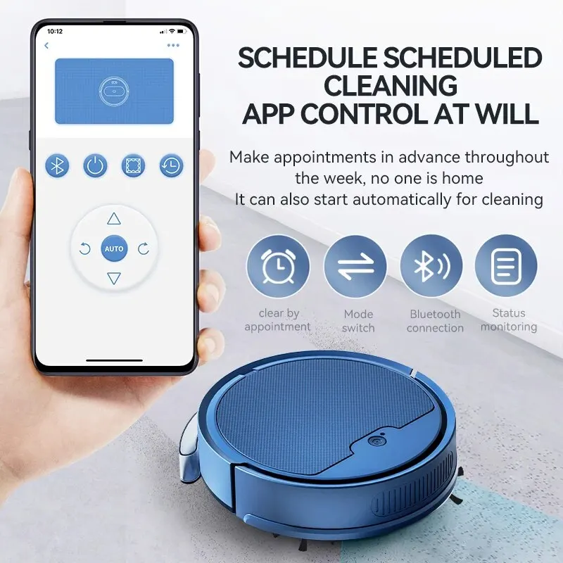 Intelligent Sweeping Robot Large Water Tank Mobile App Remote Control Planning And Cleaning Line Low Noise 2000 Pa Large Suction - Image 5