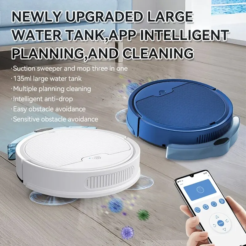 Intelligent Sweeping Robot Large Water Tank Mobile App Remote Control Planning And Cleaning Line Low Noise 2000 Pa Large Suction - Image 2