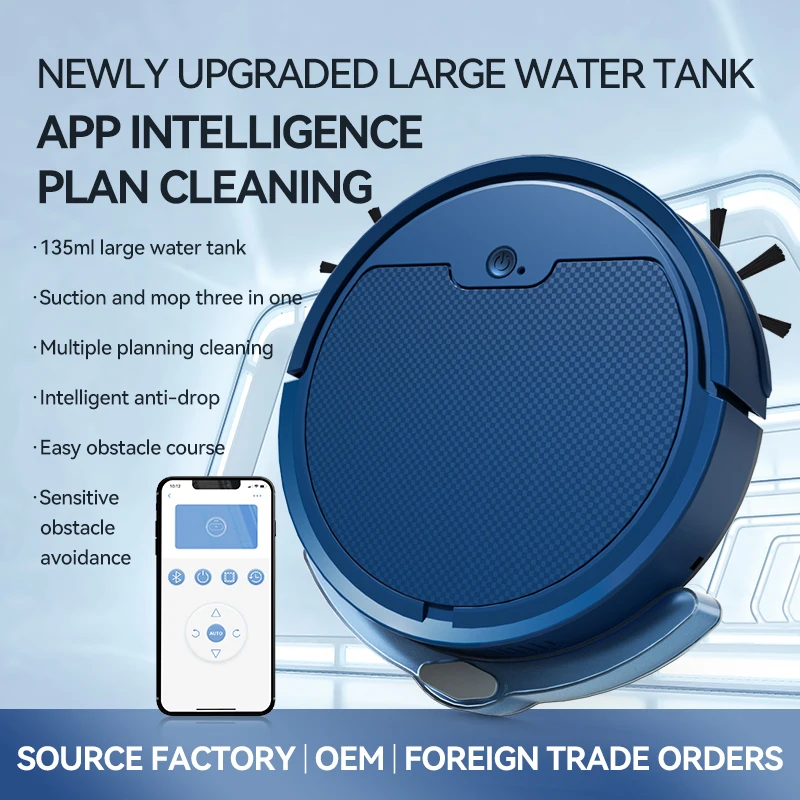3000Mah Vacuum Cleaner APP Remote Automatic Control Sweeping Robot With Water Tank Sweep and Wet Mopping Vacuum Cleaning Mute